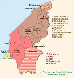 Tribal composition of the Doukkala-Abda region