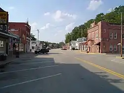 Downtown East Dubuque, along Sinsinawa Ave.