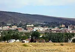 Downtown Rawlins, looking north from I-80