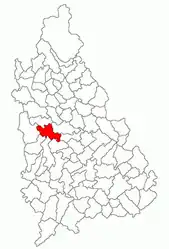 Location in Dâmbovița County