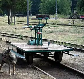 Hand-lever draisine handcar