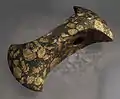 Doubleedged battle axe head in porphyry, Funnelbeaker culture, Sweden
