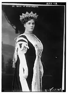 His daughter Helena, when she was the Duchess of Manchester, 1912