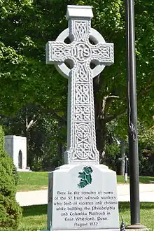 Grave of some of the victims in West Laurel Hill Cemetery