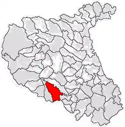 Location in Vrancea County