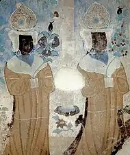 Figures from cave 409, Western Xia.