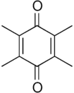 Structural formula of duroquinone