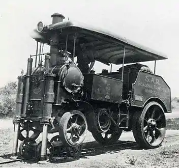 Road-Rail tractor no. RR973, rebuilt from a Yorkshire steam tractor, c. 1924