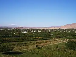 The villages of Dvin (left) and Verin Dvin (right)