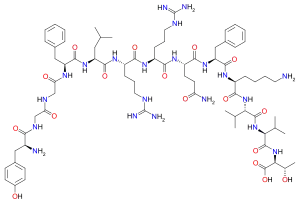 Chemical structure of dynorphin B.