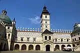 The castle's courtyard