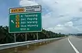 Expressway exit sign at East Coast Expressway using both LLM Normal and LLM Narrow