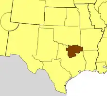 Location of the Diocese of Dallas