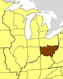 Location of the Diocese of Southern Ohio