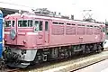 ED79 8 at Hakodate Station after arriving on a Hokutosei overnight sleeping car service, July 2004