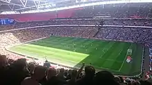 View of Wembley Stadium during the 2017 EFL Trophy Final