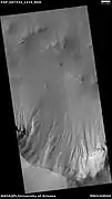 Wide view of gullies in Ross Crater, as seen by HiRISE under HiWish program