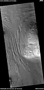 Lineated valley fill, as seen by HiRISE under HiWish program