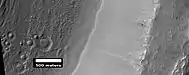 Possible pingos, as seen by HiRISE under HiWish program  Pingos contain a core of ice.  They are expected to have cracks on their surfaces because water expands when it turns into ice.