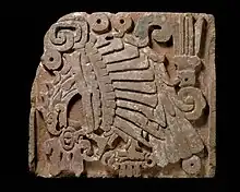 Image 61Toltec carving representing the Aztec Eagle, found in Veracruz, 10th–13th century. Metropolitan Museum of Art. (from History of Mexico)