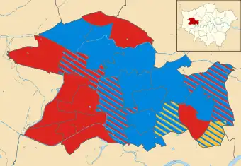 Ealing 2006 results map