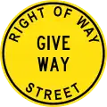 Early version of Give Way (1940s-1964)