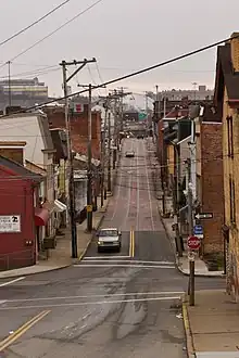 A view down Chestnut St. in East Deutschtown.