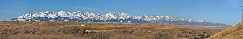 East face of the Crazy Mountains in the northern Rocky Mountains of Montana (2015)