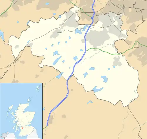 Waterfoot is located in East Renfrewshire