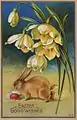 Bunny, eggs, and snowdrops, c. 1910