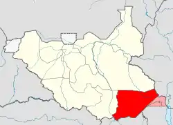 Location in South Sudan.