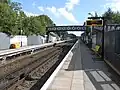 The platforms and footbridge.