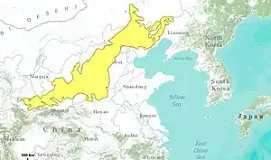 Ecoregion territory (in yellow)