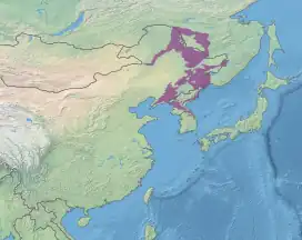 Ecoregion territory (in purple)