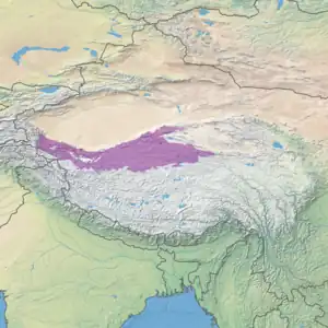 Ecoregion territory (in purple)