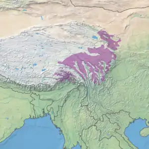 Ecoregion territory (in purple)