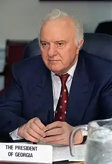 Image 3Eduard Shevardnadze, second President of Georgia (1995–2003) (from History of Georgia (country))