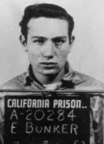 Edward Bunker mugshot taken at San Quentin State Prison in 1952