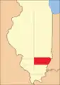 The county between 1816 and 1819. Clark and White Counties were created from Edwards and Gallatin Counties.