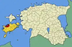 Mustjala Parish within Saare County.