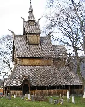 Hopperstad Stave church, Norway (1130), one of twenty-five remaining from the Medieval period.