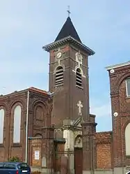 The church of Sailly-sur-la-Lys