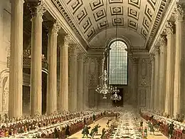 Dance's Egyptian Hall ceiling in the Mansion House, London