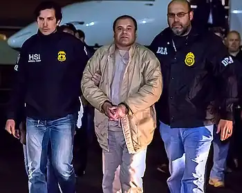 Image 32El Chapo in US custody after his extradition from Mexico. (from History of Mexico)