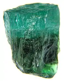 Image 22An example of elbaite, a species of tourmaline, with distinctive colour banding. (from Mineral)