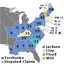 Electoral map, 1832 election