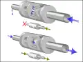 Like a one-way check valve, a diode blocks current that flows the wrong way. Current that flows the right way goes through almost unchanged.