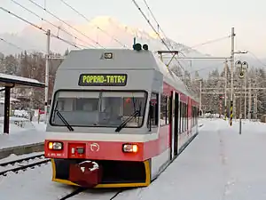 A class 425.95 train at Štrbské Pleso, 2010.