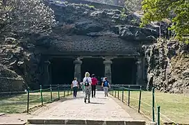 Entrance of Cave 1 of Elephanta Caves