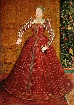 The young Queen Elizabeth I (here in about 1563)